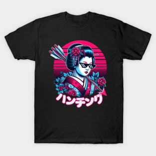 Hunting Geisha with katakana letters T-Shirt